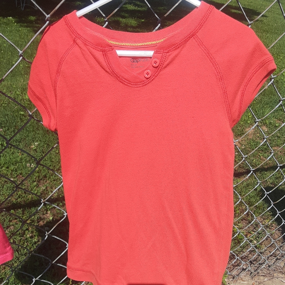 Gaps Kids Solid Orange Shirt